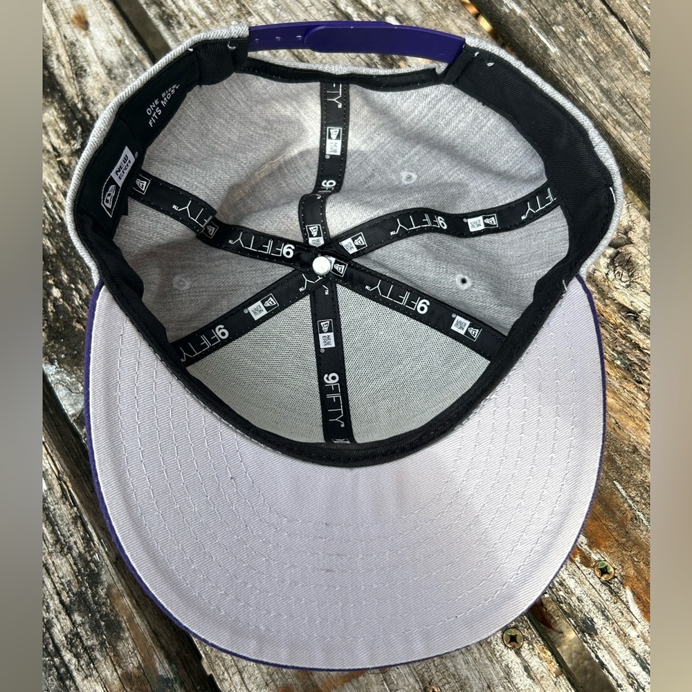 New Era 9 Fifty LSU Tigers Adjustable Baseball Cap/Hat. Gray/Purple. - Picture 5 of 6
